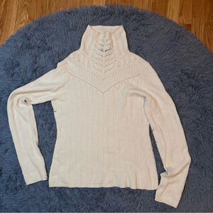 Vintage Ann Taylor Loft Creamy White Wool Angora Sweater Size M
